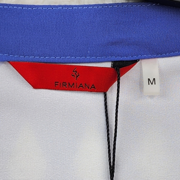 Firmiana Women's Diamond Design Ruffle Button Top - M - Picture 3 of 6